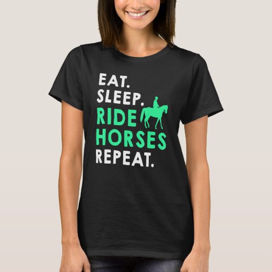 Paarden Herhaal vormig vormig vormontwerp T-shirt (Voorkant)