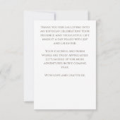 Paarden hippische elegante verjaardagsfeest bedankkaart (Achterkant)