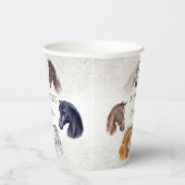 Paarden hippische elegante verjaardagsfeest papieren bekers (Rechts)