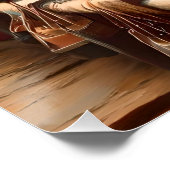 Paarden Hitched "Cowboy Parking" Perfect Poster (Hoek)