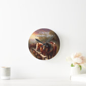 Paarden Hitched "Cowboy Parking" Ronde Klok (Huis)