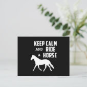Paarden Hoefijzer rijden Houd kalm cadeau idee Briefkaart (Staand voorkant)