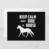 Paarden Hoefijzer rijden Houd kalm cadeau idee Briefkaart (Voorkant / Achterkant)