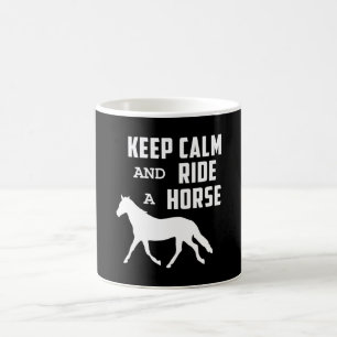 Paarden Hoefijzer rijden Houd kalm cadeau idee Koffiemok
