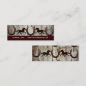 Paarden Hoefijzers Barn Wood Cowboy Visitekaartjes (Voorkant / Achterkant)