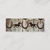 Paarden Hoefijzers Barn Wood Cowboy Visitekaartjes (Achterkant)