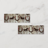 Paarden Hoefijzers Barn Wood Cowboy Visitekaartjes (Voorkant / Achterkant)