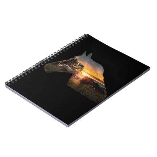 Paarden Hoesje — spiral notebook Notitieboek (Linkerzijde)
