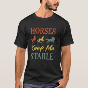 Paarden Houden Me Stabiel Grappig Paard Vintage T-shirt