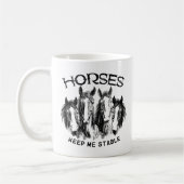 Paarden houden me stabiel - Paarden Dierenliefhebb Koffiemok (Links)