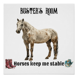 "Paarden houden me stabiel"  Perfect Poster