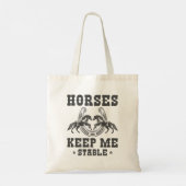 Paarden houden me stabiel tote bag (Achterkant)
