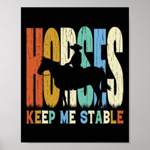 Paarden houden me Stable Horseback Riding Eques Poster