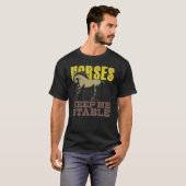 Paarden houden me Stable Horseback Riding Eques T-shirt (Voorkant volledig)