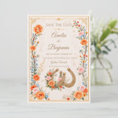 Paarden Huwelijk Save The Date (Staand voorkant)