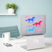 Paarden "I Love Horses" Eigen naam VinylStickers Sticker (Laptop op bureau)