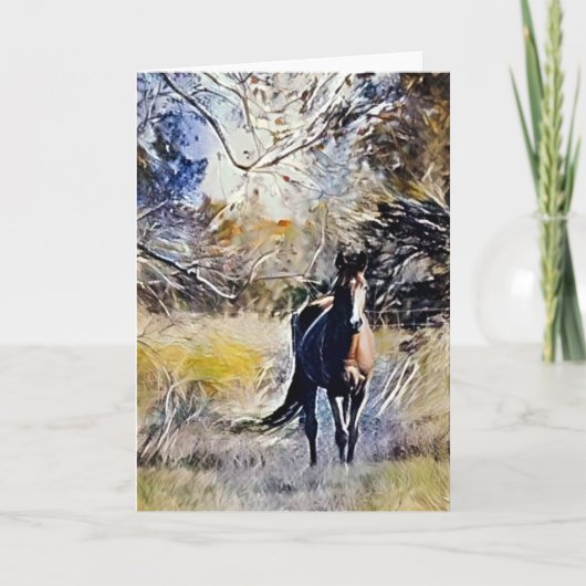Paarden Impressionist Art 5 Art Note Kaart (Voorkant)