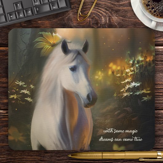 Paarden in betoverd bos muismat