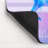 Paarden in Blauwe en Paarse Waterverf Persoonlijk Muismat (Hoek)