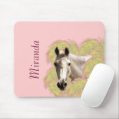 Paarden in bloemen muismat (Met muis)