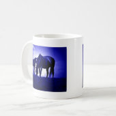 Paarden in Blue Night Koffiemok (Voorkant links)