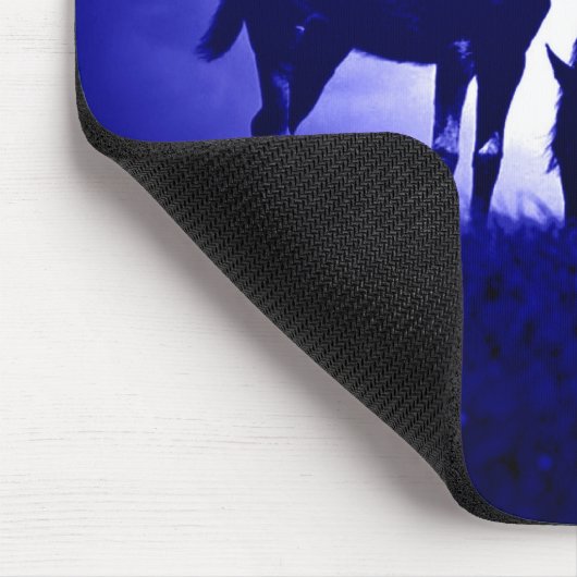 Paarden in Blue Night Muismat (Hoek)