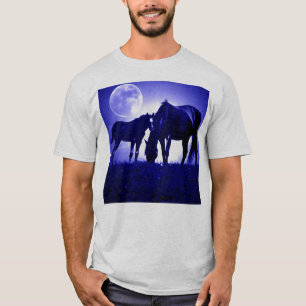 Paarden in Blue Night T-shirt