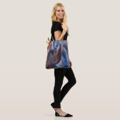 Paarden in Blues Modern Equestrian Horse Lovers Ar Tote Bag (Op model)