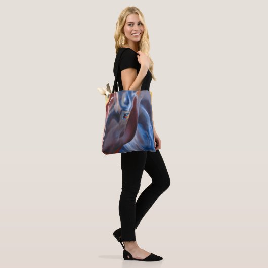 Paarden in Blues Modern Equestrian Horse Lovers Ar Tote Bag (Op model)