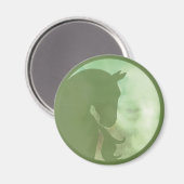 Paarden in Cirkel - Groene magneet (Voorkant / Achterkant)