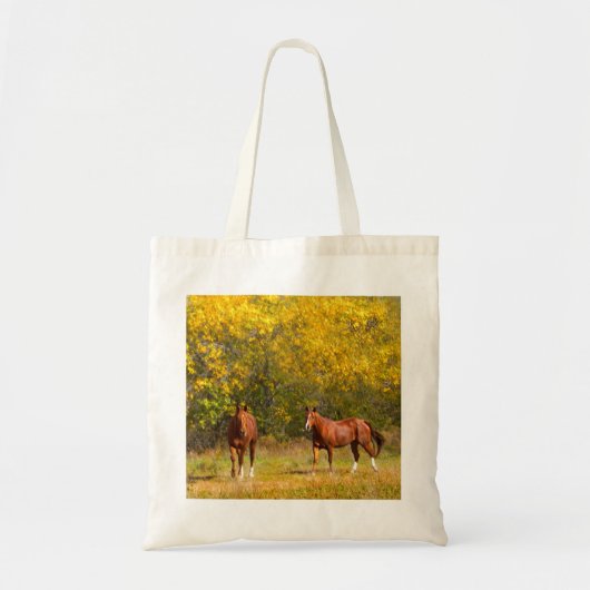 Paarden in de herfst tote bag (Voorkant)