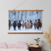 Paarden in de kou hangend wandkleed (Slaapkamer)