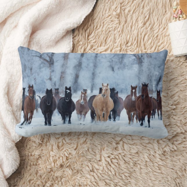Paarden in de kou kussen (Deken)