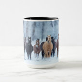 Paarden in de kou mok (Midden)