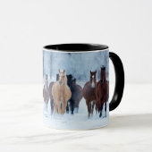 Paarden in de kou mok (Voorkant rechts)