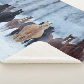 Paarden in de kou sherpa deken (3/4)