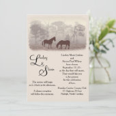 Paarden in de lijst kaart (Staand voorkant)