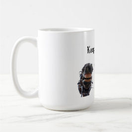 Paarden in de mond gekeken. 3 paarden lachend. koffiemok