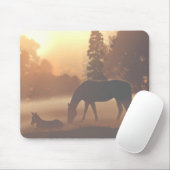Paarden in de Morning Mist Muismat (Met muis)