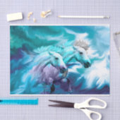 Paarden in de ontkoppeling van de vlucht tissuepapier (Craft)