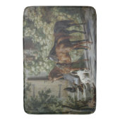 Paarden in de Porch (door Albrecht Adam) Badmat (Voorkant Verticaal)