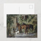 Paarden in de Porch (door Albrecht Adam) Briefkaart (Voorkant / Achterkant)