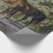 Paarden in de Porch (door Albrecht Adam) Cadeaupapier (Hoek)