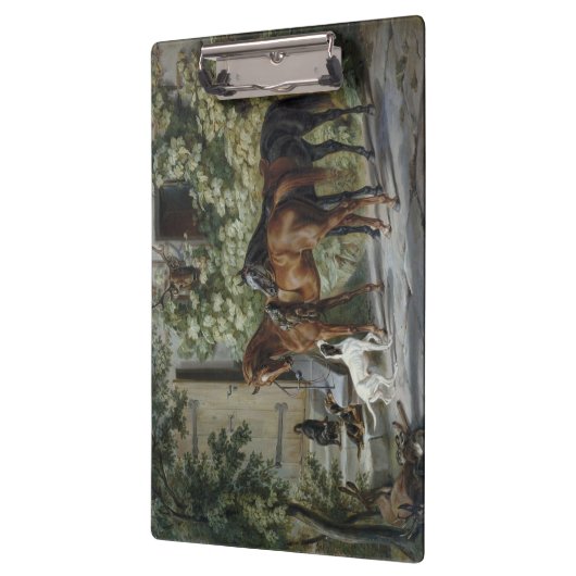 Paarden in de Porch (door Albrecht Adam) Klembord (Links)