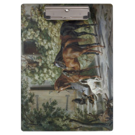 Paarden in de Porch (door Albrecht Adam) Klembord