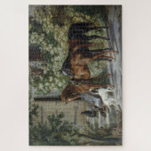 Paarden in de Porch (door Albrecht Adam) Legpuzzel (Verticaal)