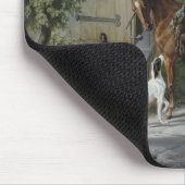 Paarden in de Porch (door Albrecht Adam) Muismat (Hoek)