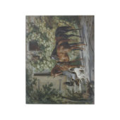 Paarden in de Porch (door Albrecht Adam) Notitieblok (Linkerzijde)