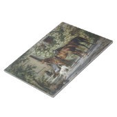 Paarden in de Porch (door Albrecht Adam) Notitieblok (Schuin)