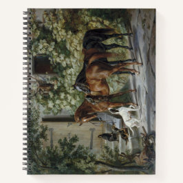 Paarden in de Porch (door Albrecht Adam) Notitieboek